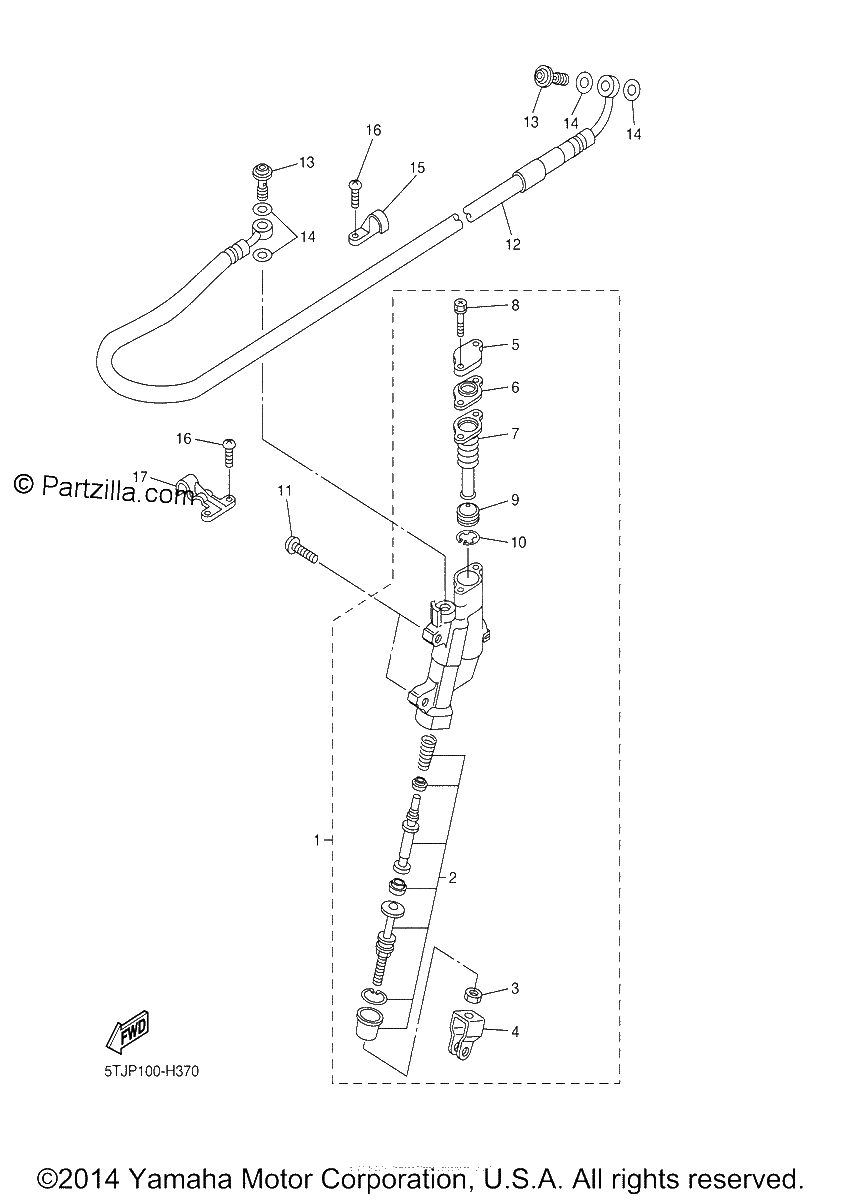 Diagrama de REAR MASTER CYLINDER