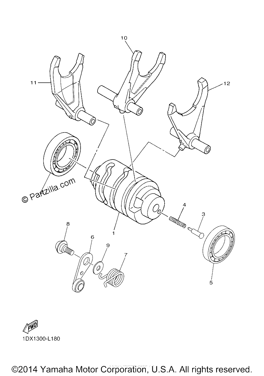 Diagrama de SHIFT CAM FORK