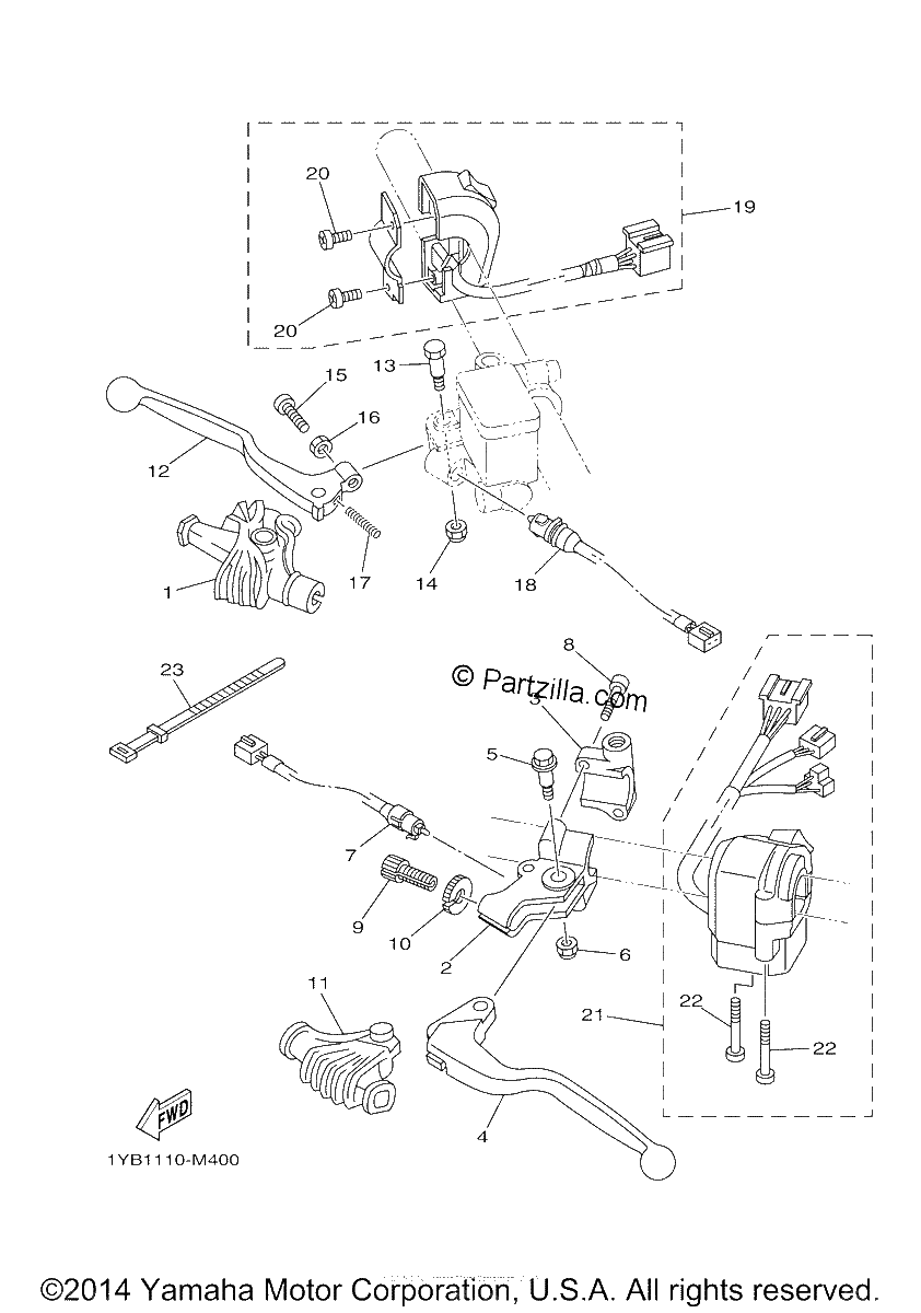 Diagrama de HANDLE SWITCH LEVER