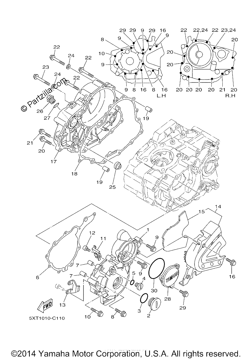 Diagrama de CRANKCASE COVER 1