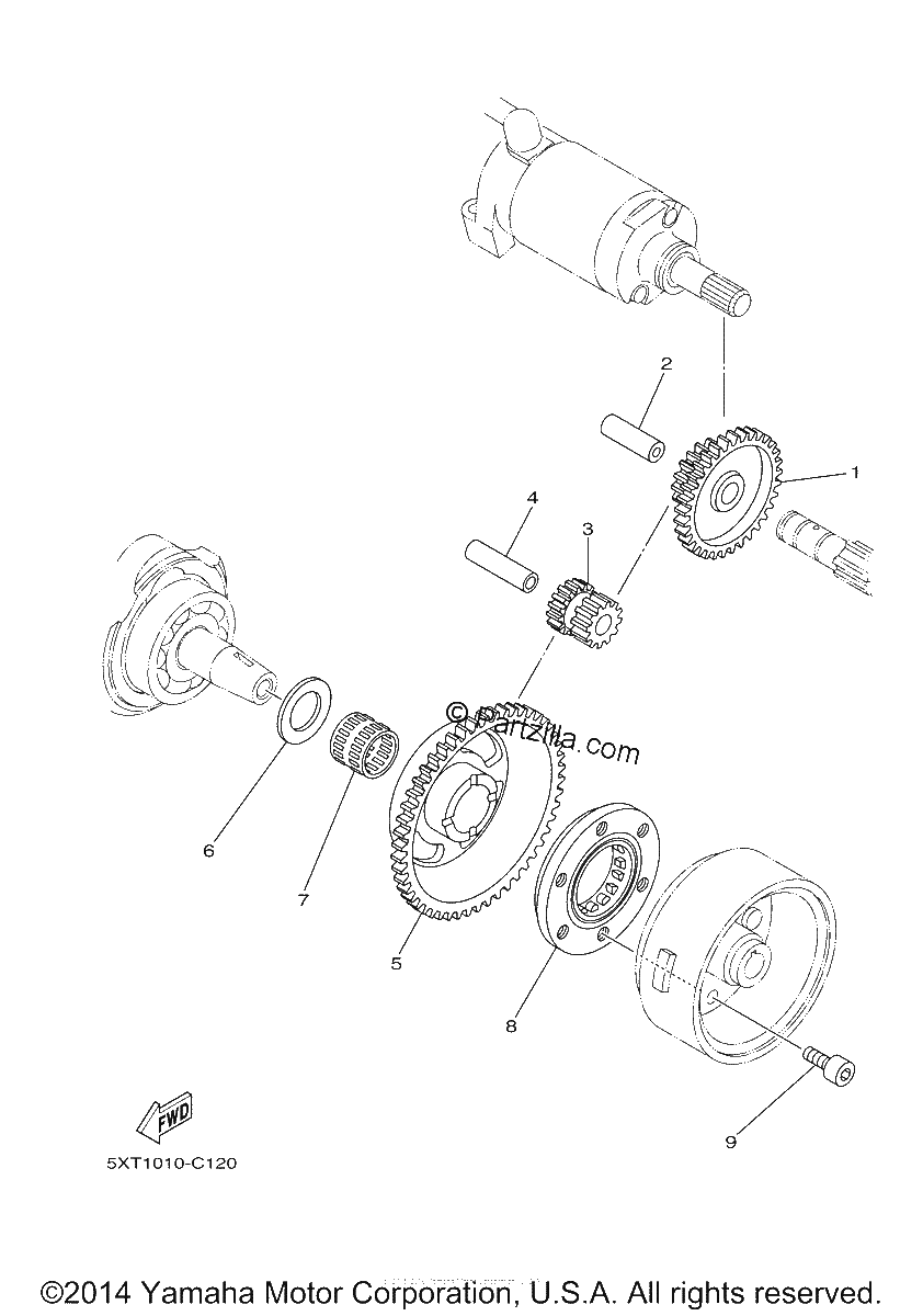 Diagrama de STARTER CLUTCH