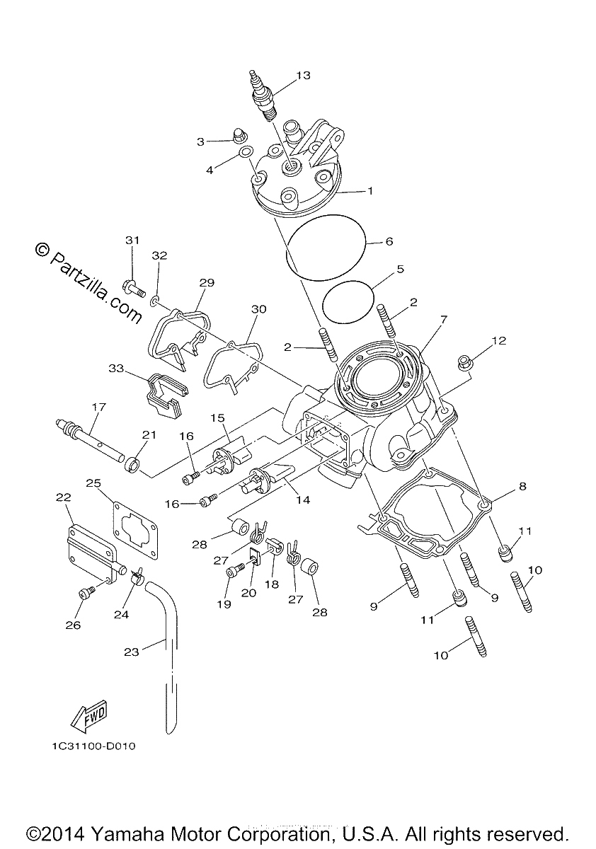 Diagrama de CYLINDER HEAD