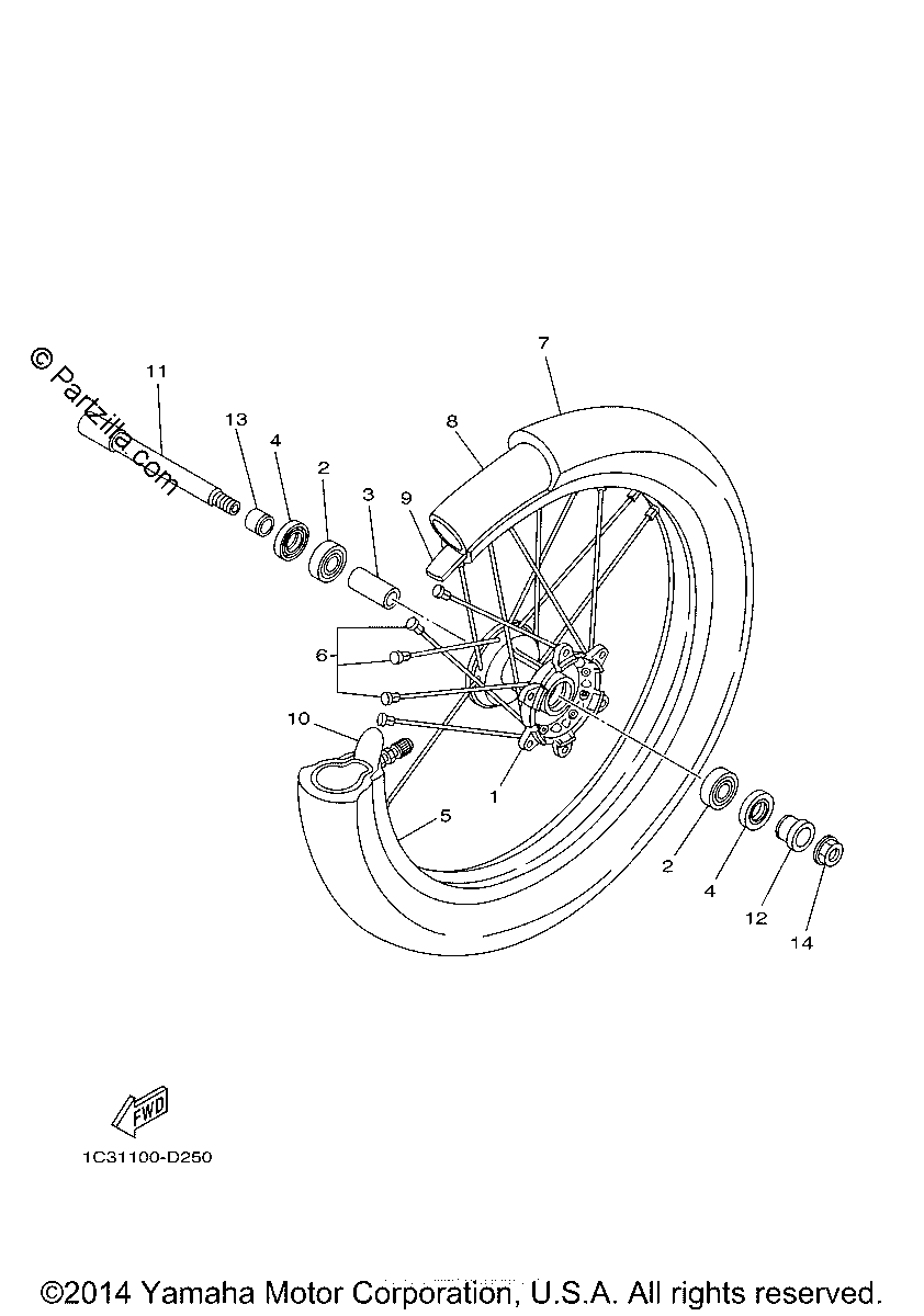 Diagrama de FRONT WHEEL