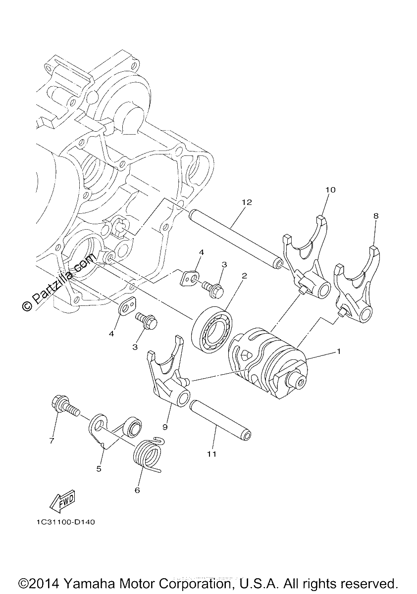 Diagrama de SHIFT CAM FORK