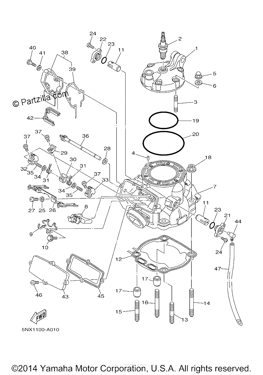 Diagrama de CYLINDER HEAD