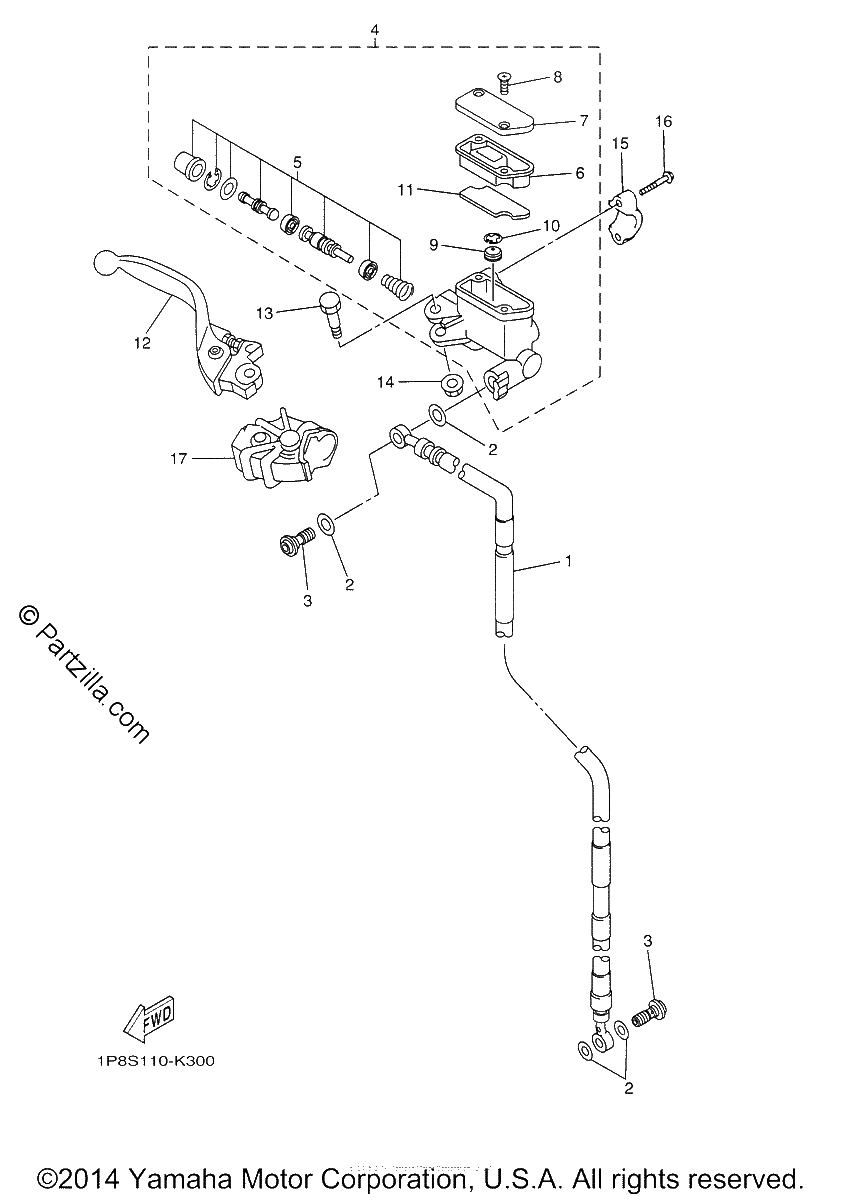 Diagrama de FRONT MASTER CYLINDER