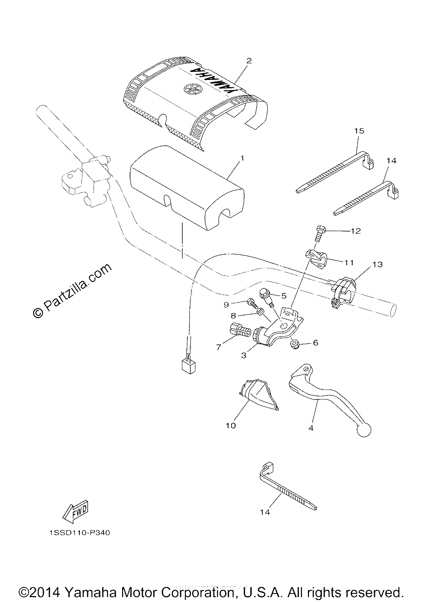 Diagrama de HANDLE SWITCH LEVER