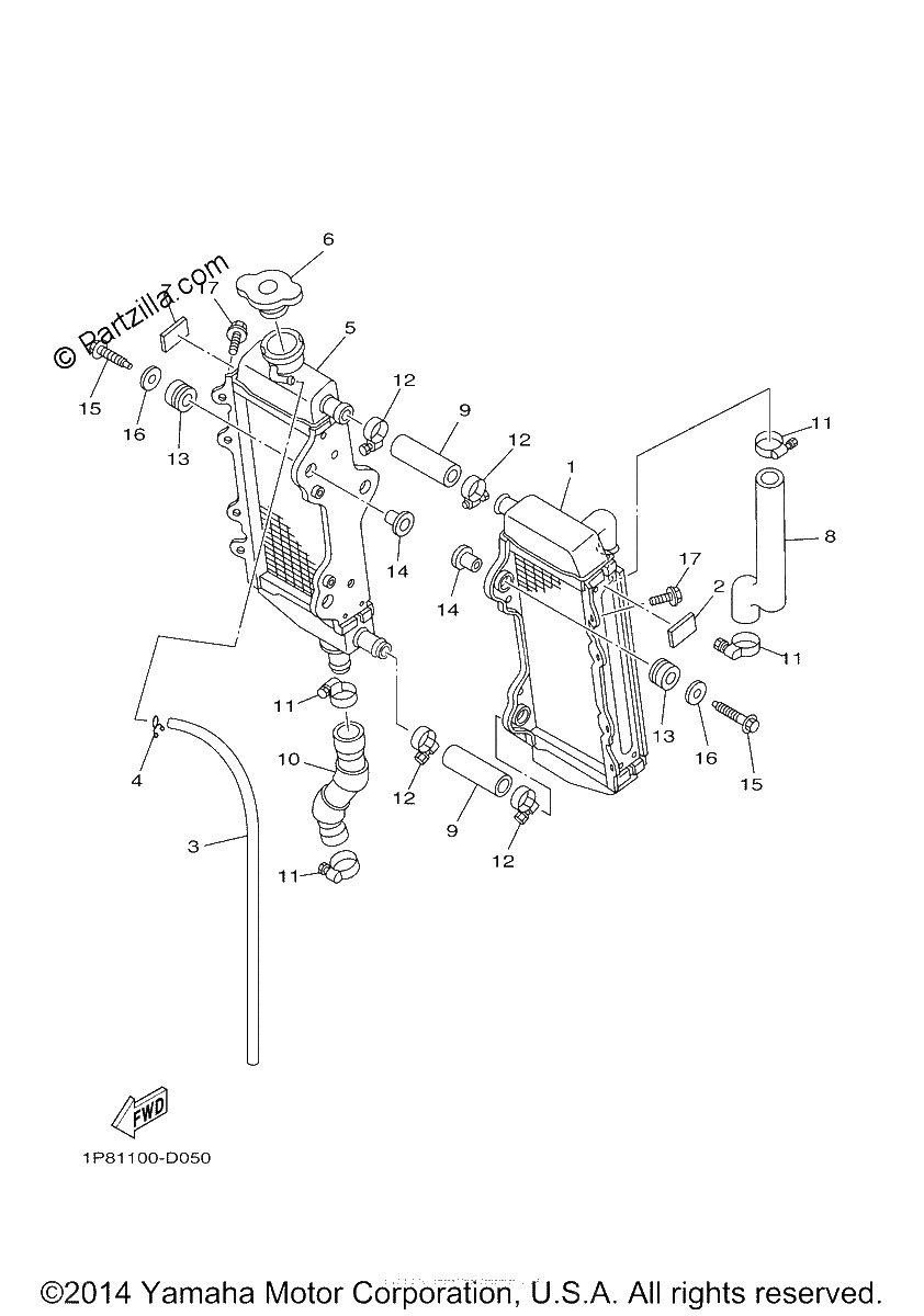 Diagrama de RADIATOR HOSE