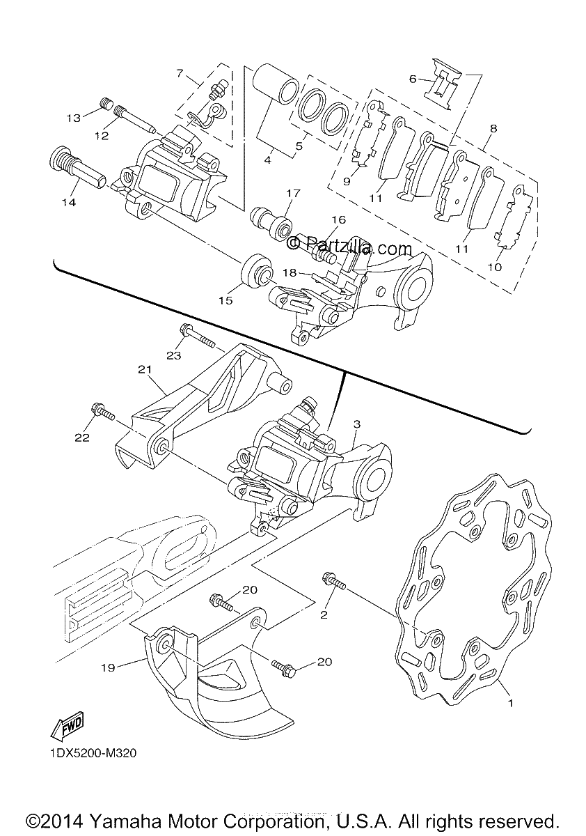 Diagrama de REAR BRAKE CALIPER