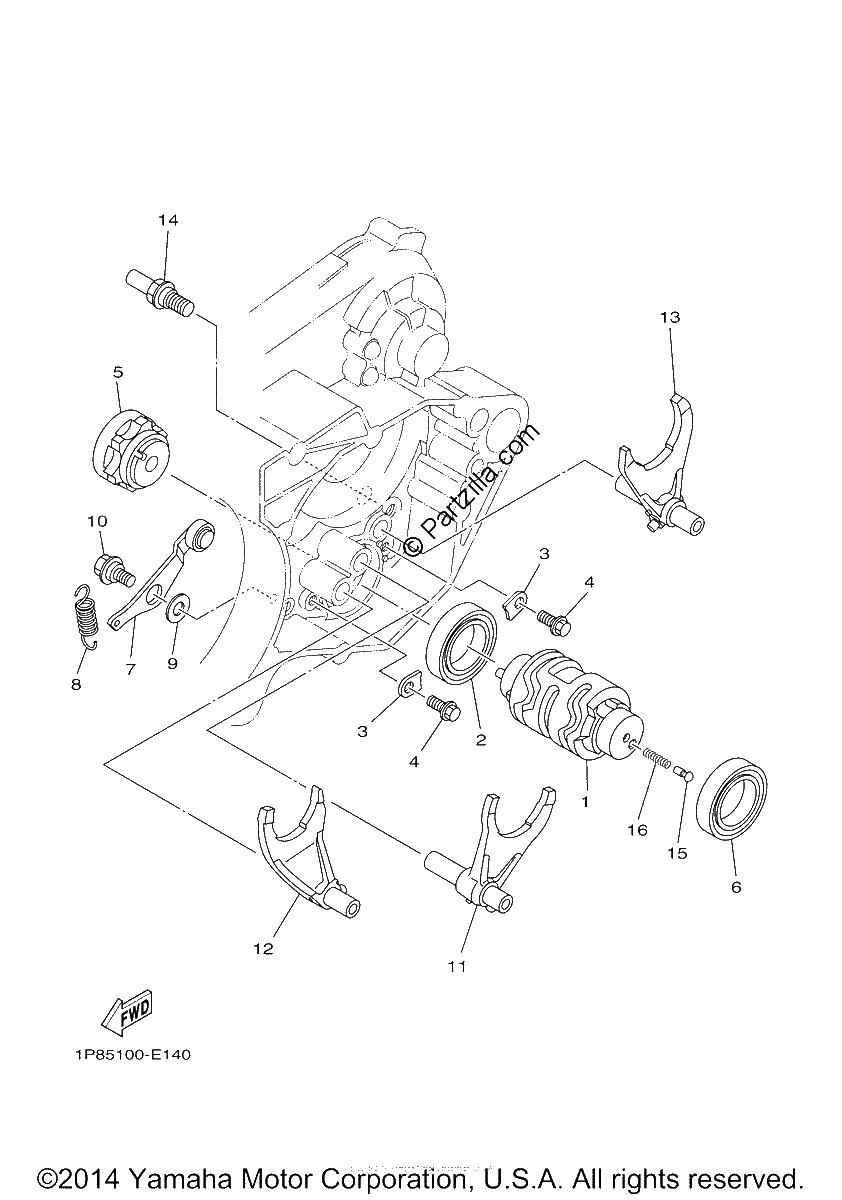 Diagrama de SHIFT CAM FORK