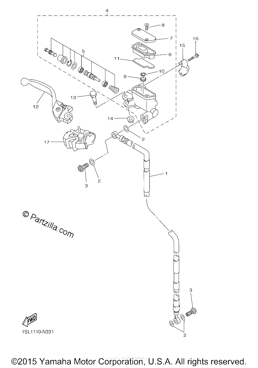 Diagrama de FRONT MASTER CYLINDER