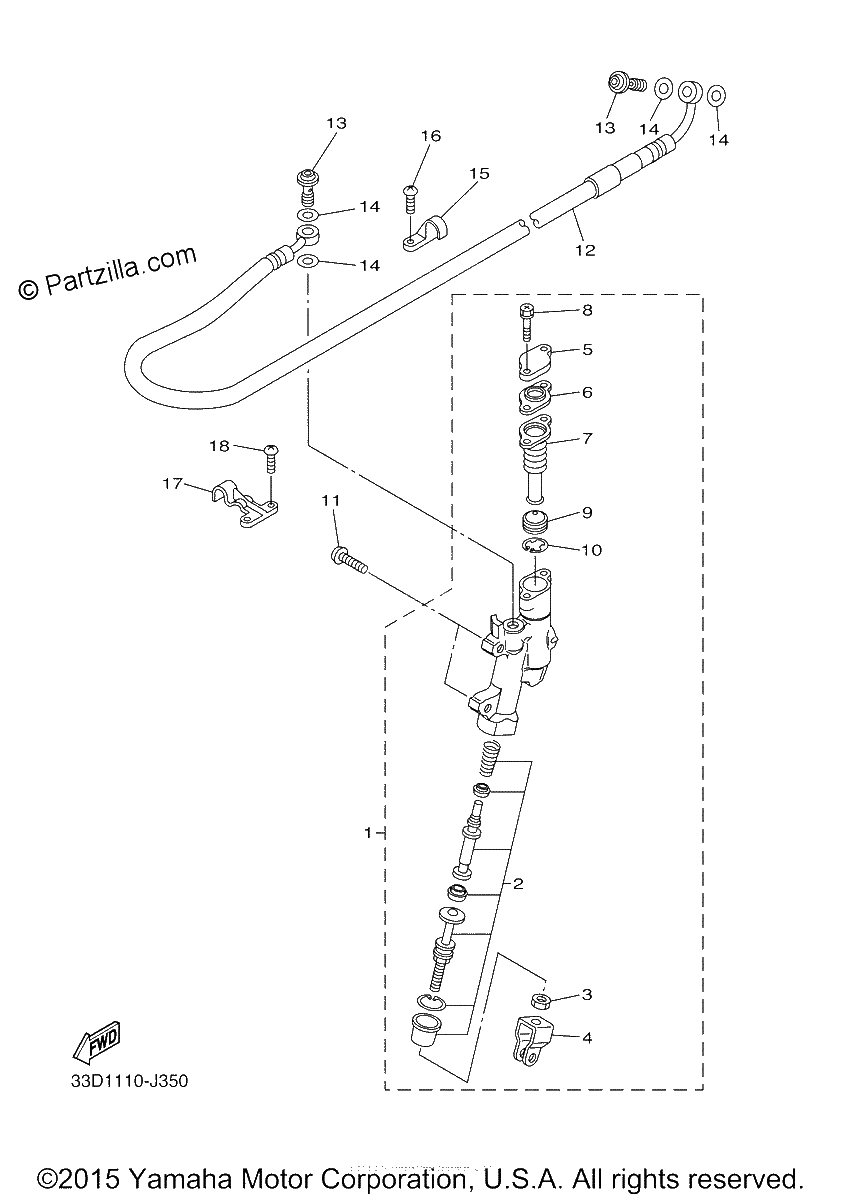 Diagrama de REAR MASTER CYLINDER