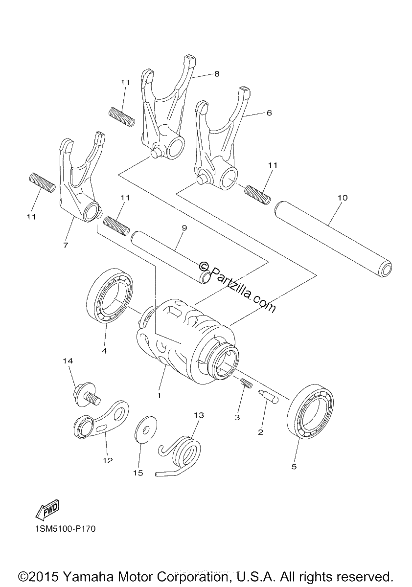 Diagrama de SHIFT CAM FORK