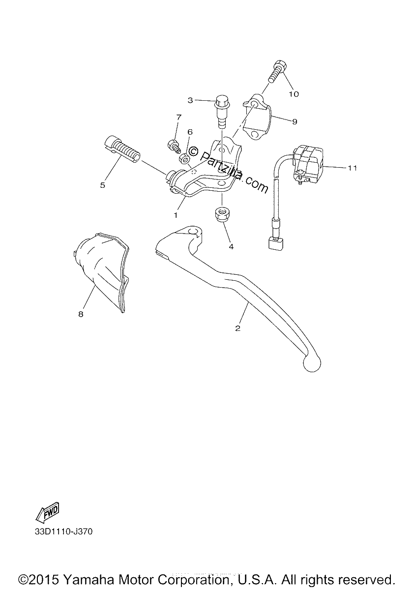 Diagrama de HANDLE SWITCH LEVER