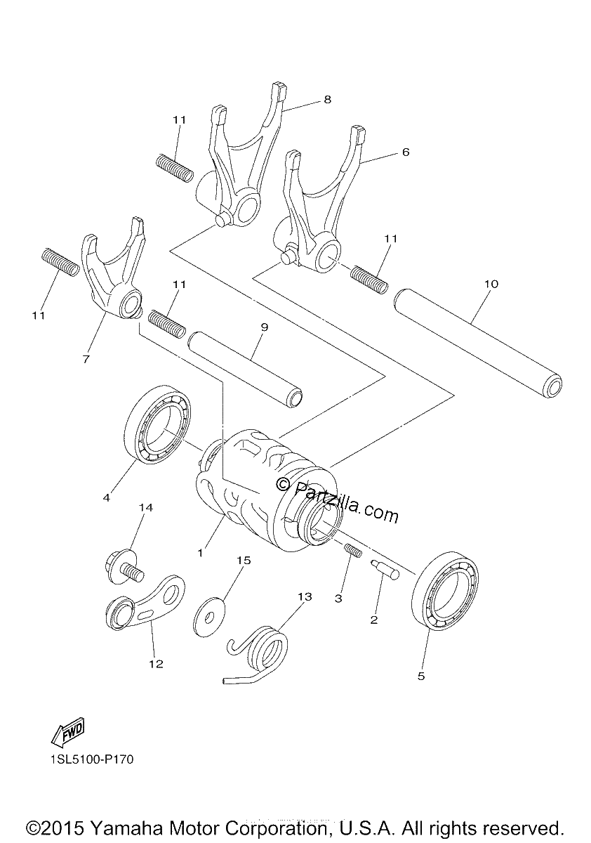 Diagrama de SHIFT CAM FORK