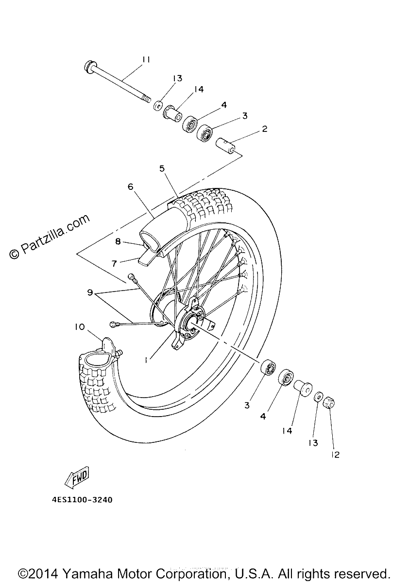 Diagrama de FRONT WHEEL