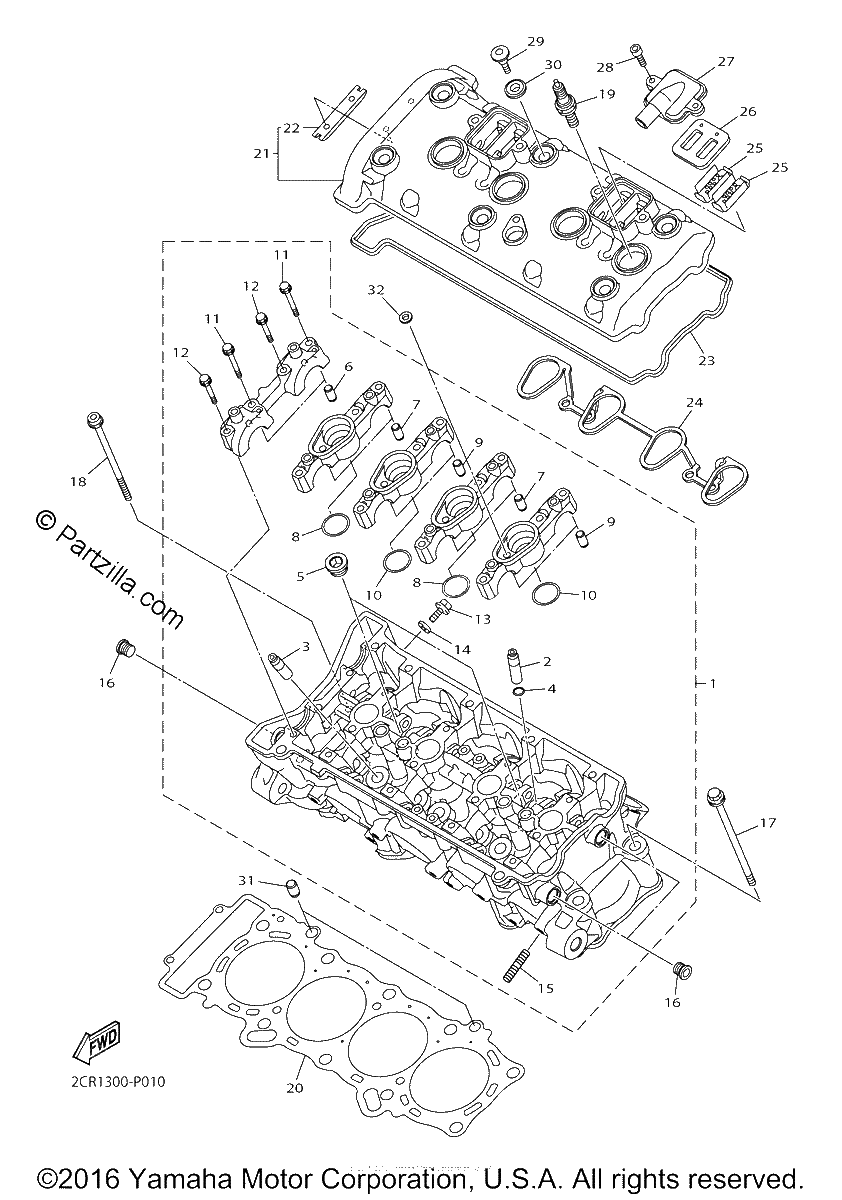 Diagrama de CYLINDER HEAD