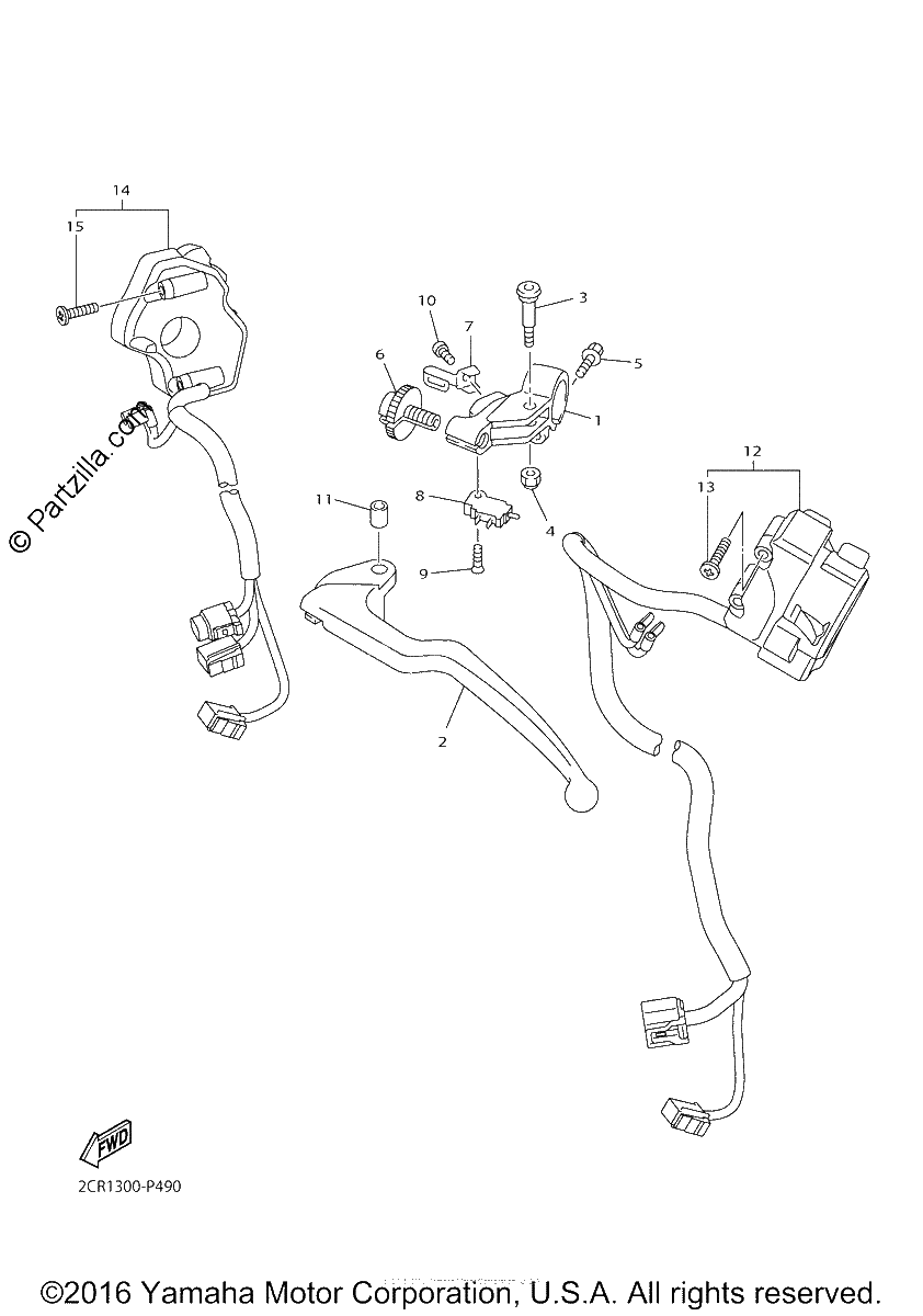 Diagrama de HANDLE SWITCH LEVER