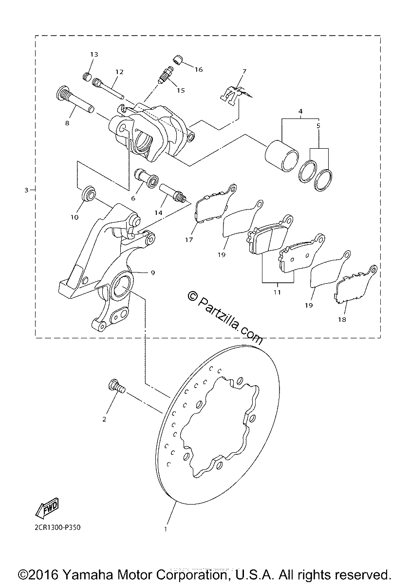 Diagrama de REAR BRAKE CALIPER
