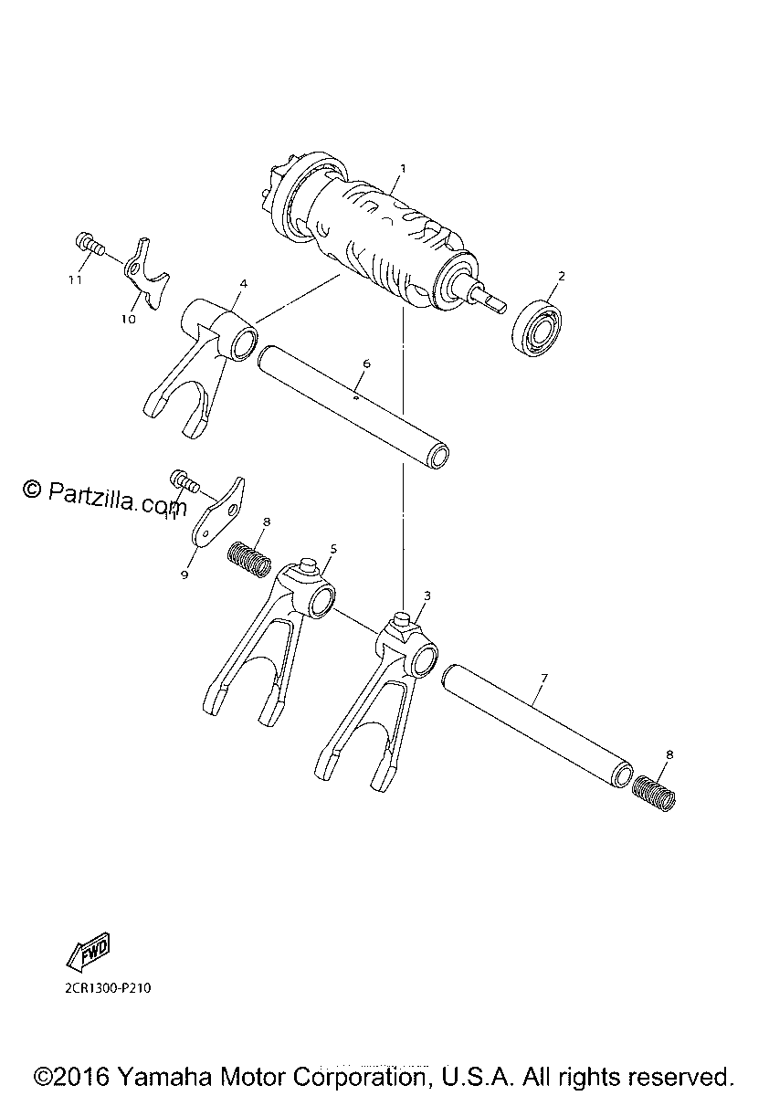 Diagrama de SHIFT CAM FORK