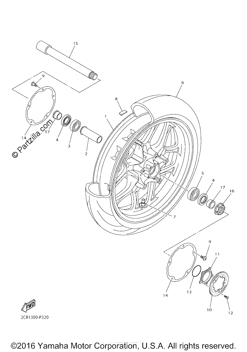 Diagrama de FRONT WHEEL