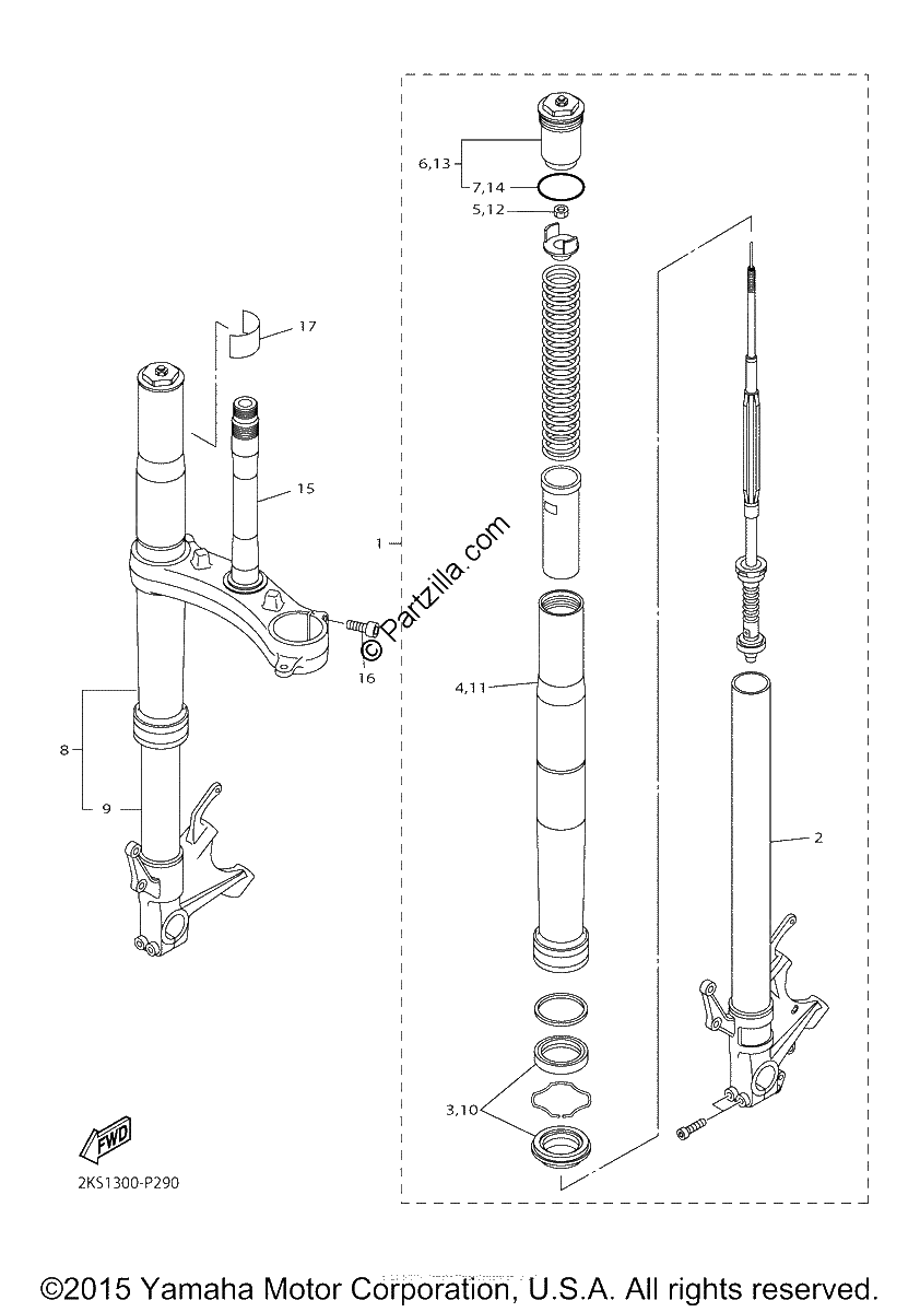 Diagrama de FRONT FORK