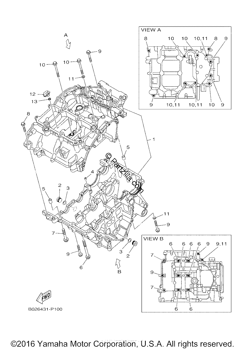 Diagrama de CRANKCASE