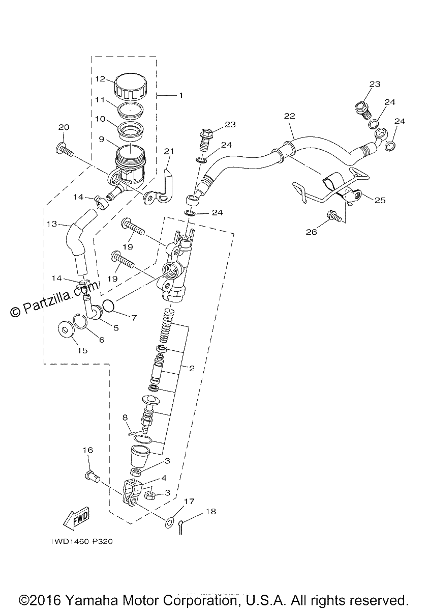 Diagrama de REAR MASTER CYLINDER