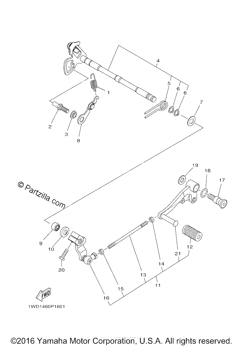 Diagrama de SHIFT SHAFT