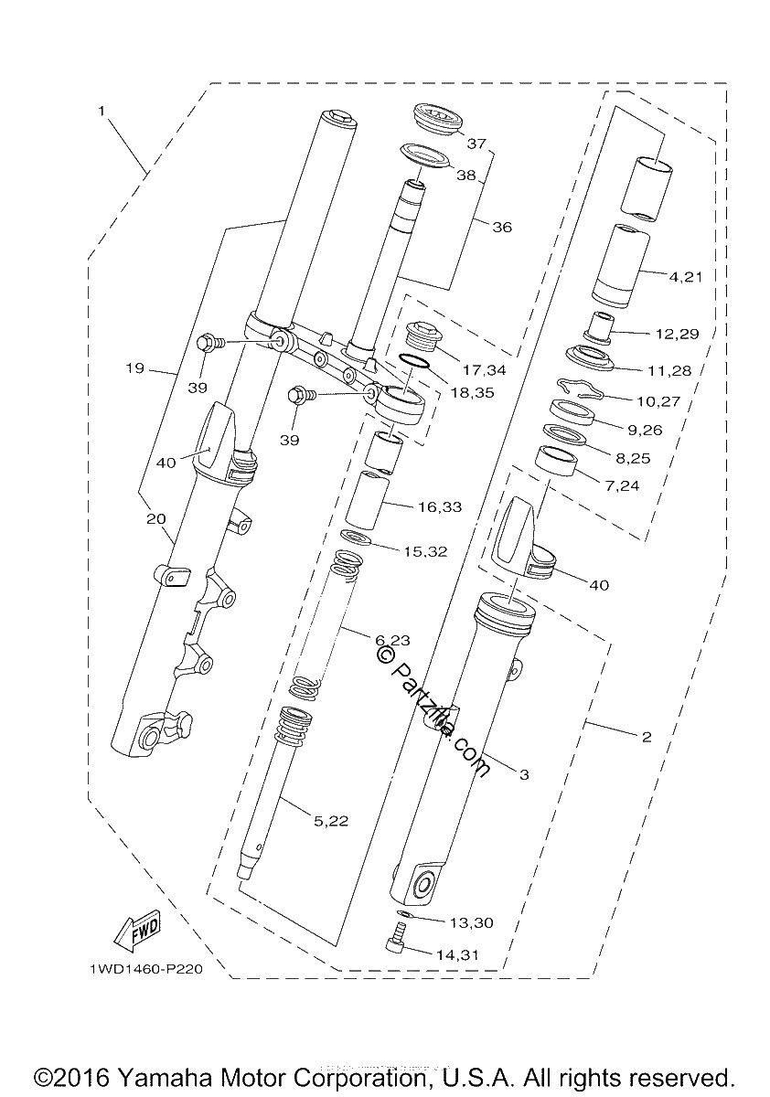 Diagrama de FRONT FORK