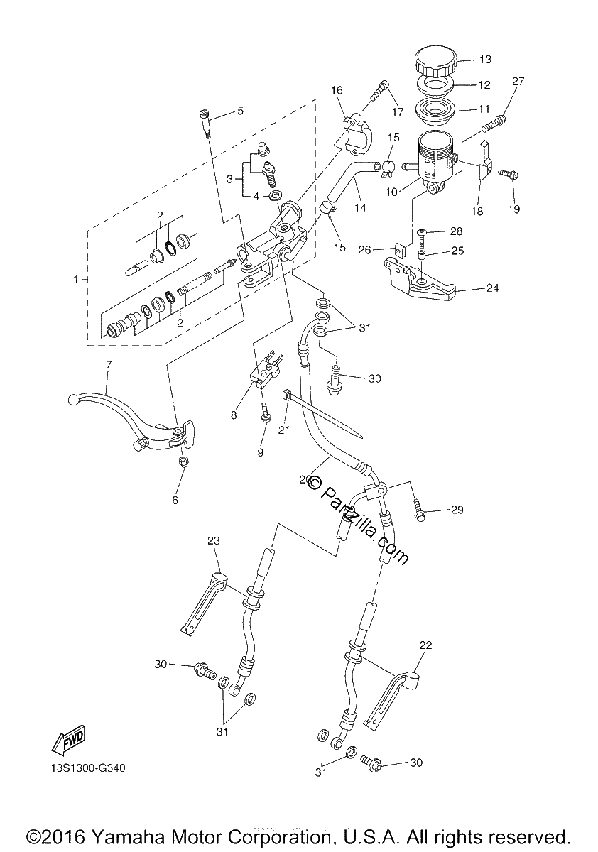 Diagrama de FRONT MASTER CYLINDER