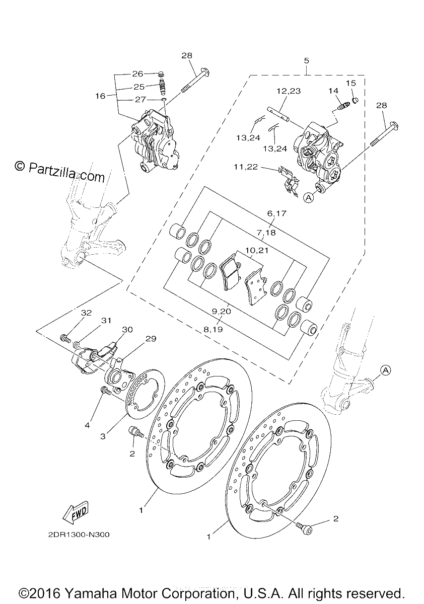 Diagrama de FRONT BRAKE CALIPER