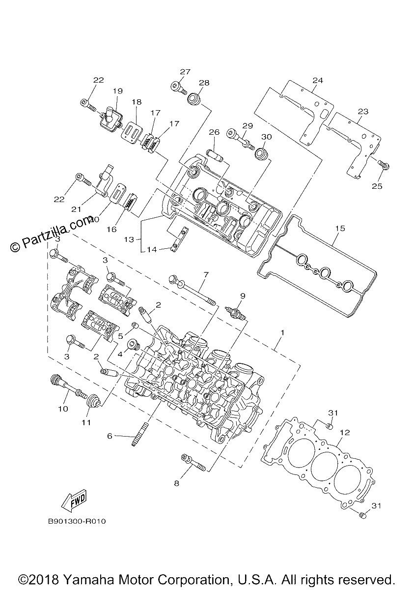 Diagrama de CYLINDER HEAD