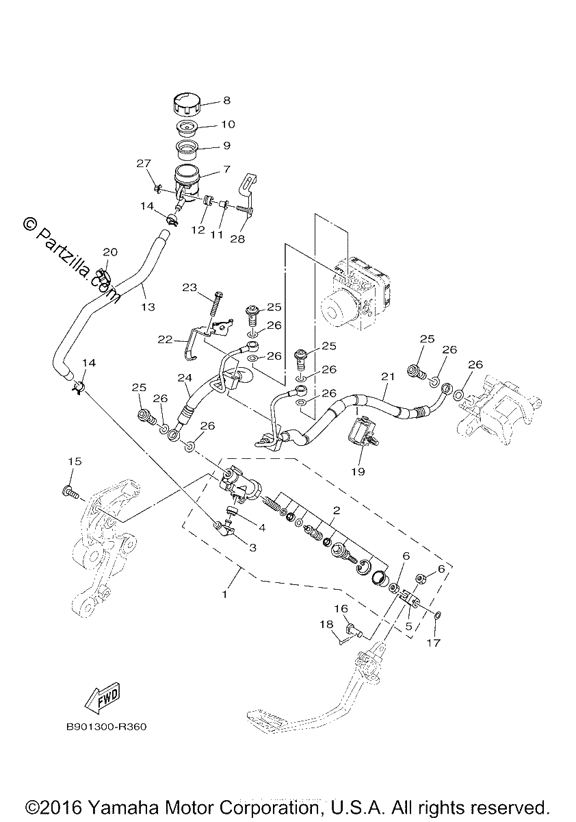 Diagrama de REAR MASTER CYLINDER