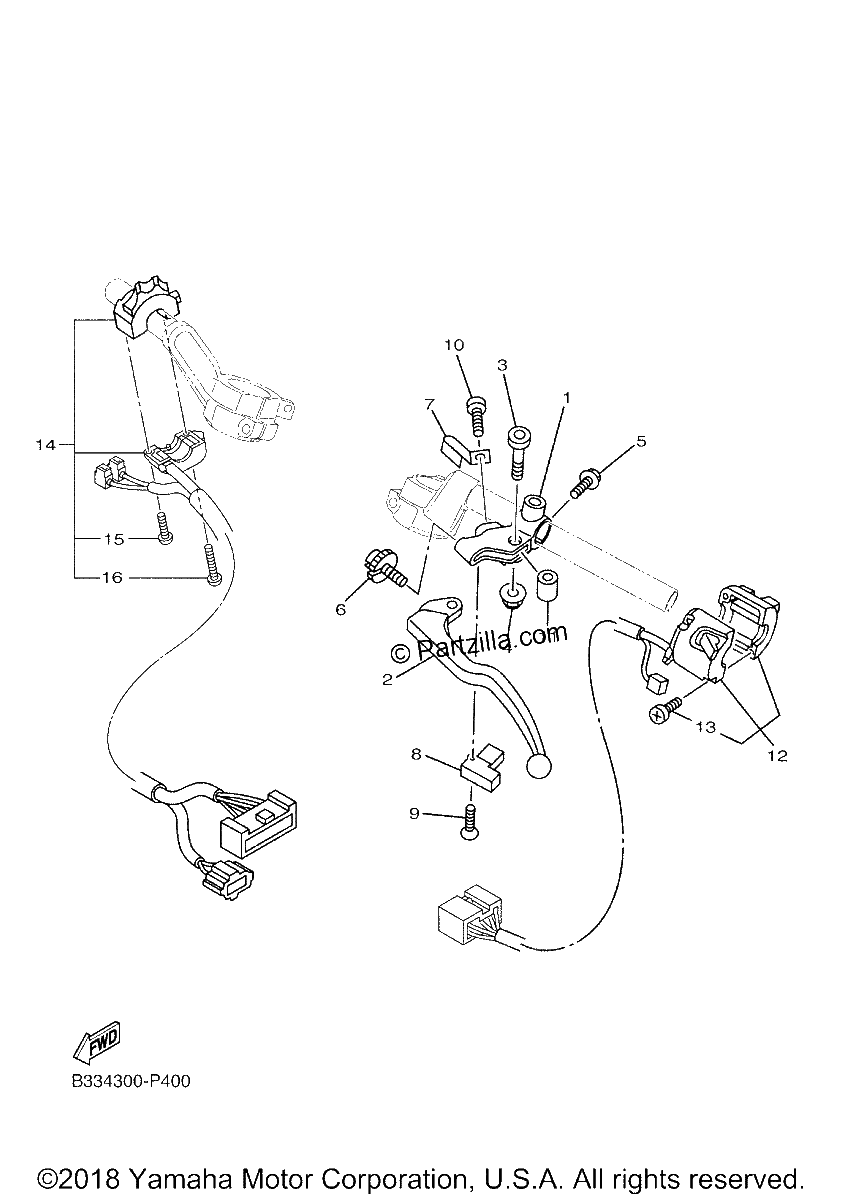 Diagrama de HANDLE SWITCH LEVER