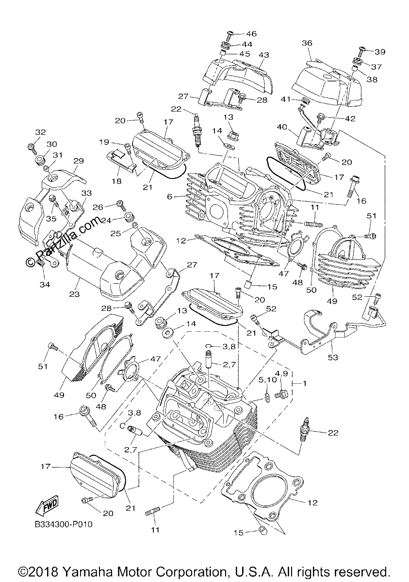 Diagrama de CYLINDER HEAD