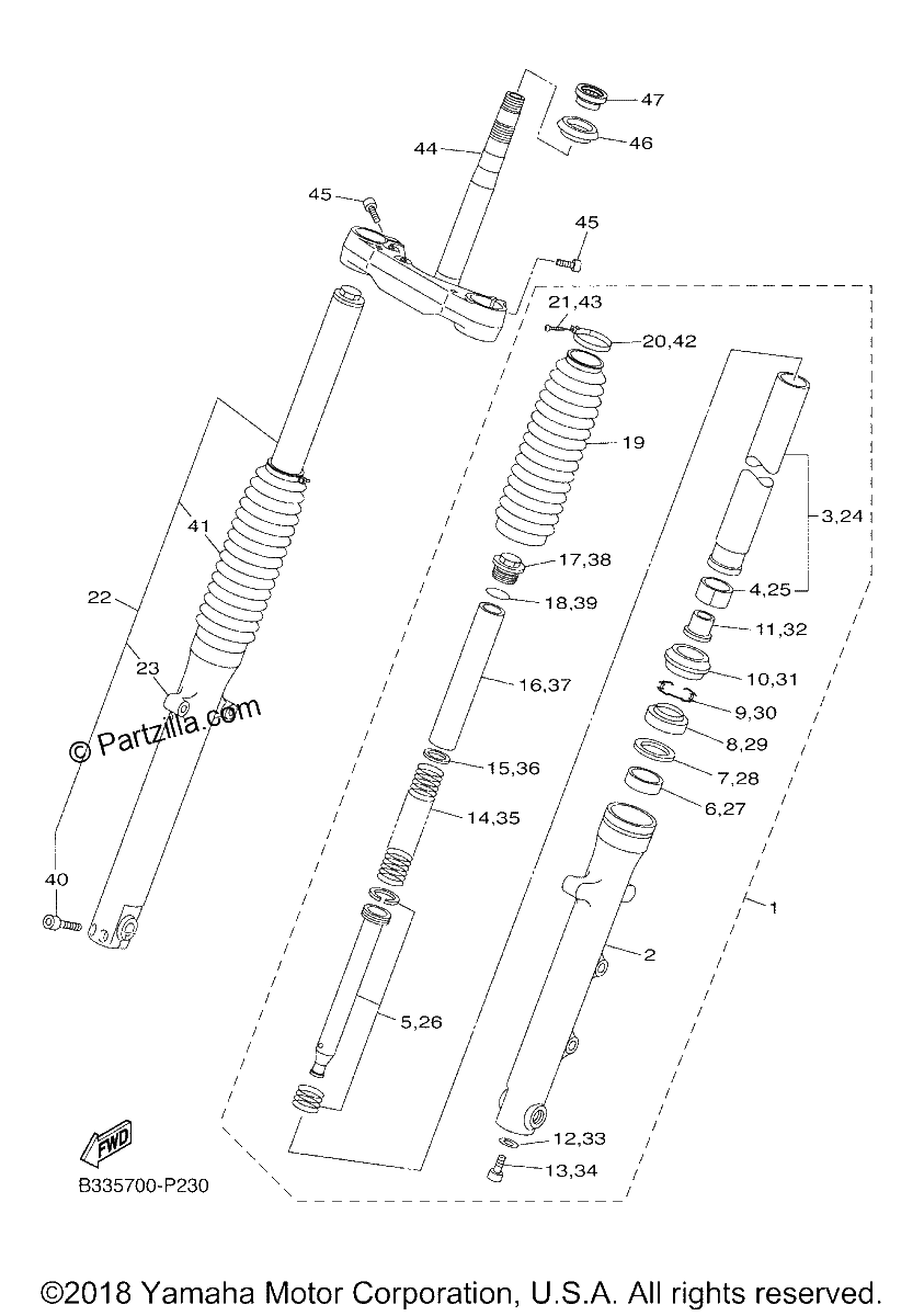 Diagrama de FRONT FORK