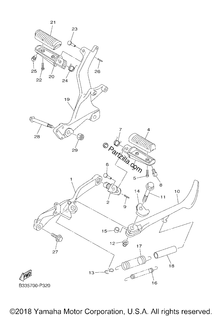 Diagrama de STAND FOOTREST
