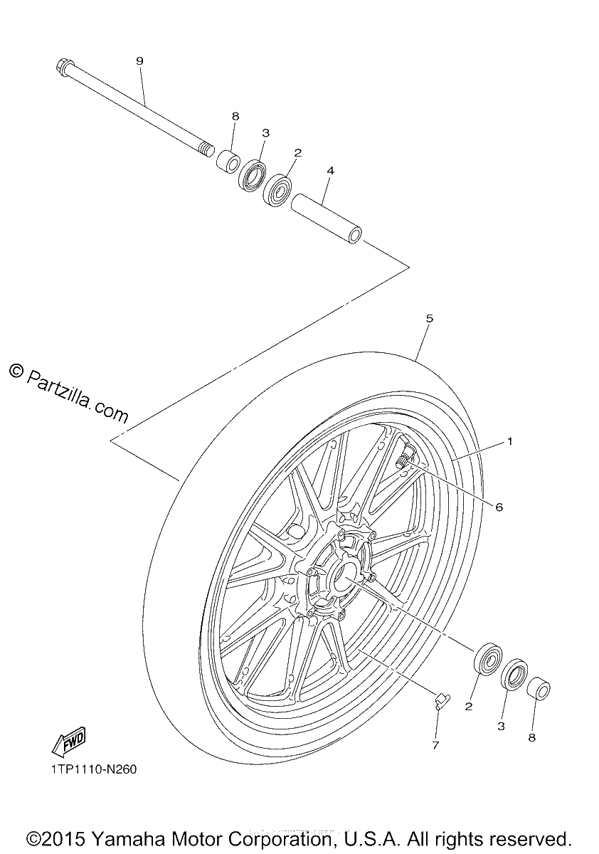 Diagrama de FRONT WHEEL