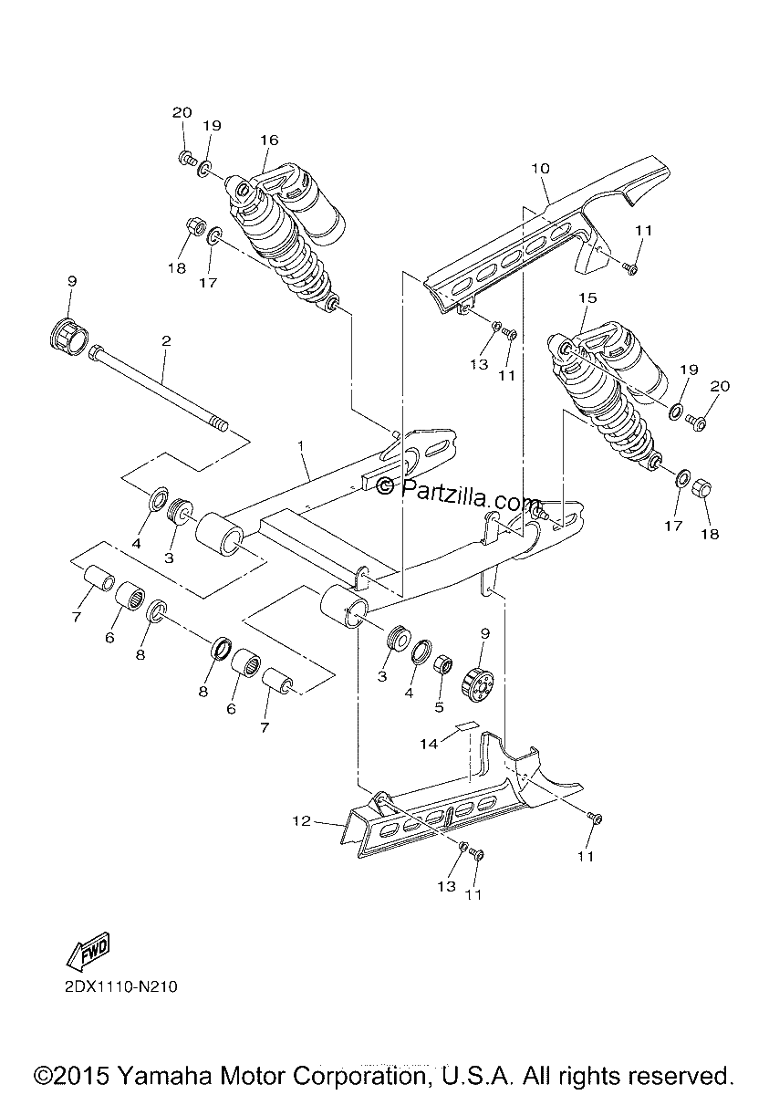 Diagrama de REAR ARM SUSPENSION