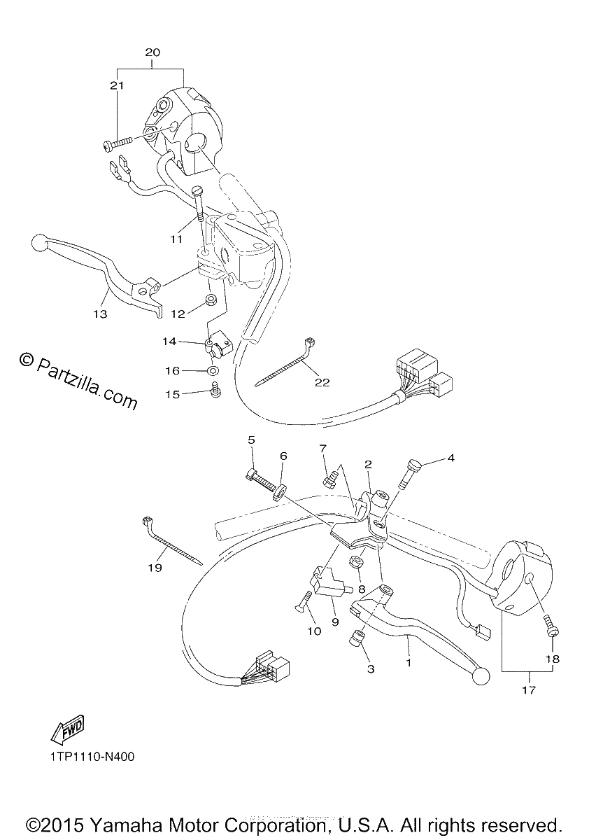 Diagrama de HANDLE SWITCH LEVER