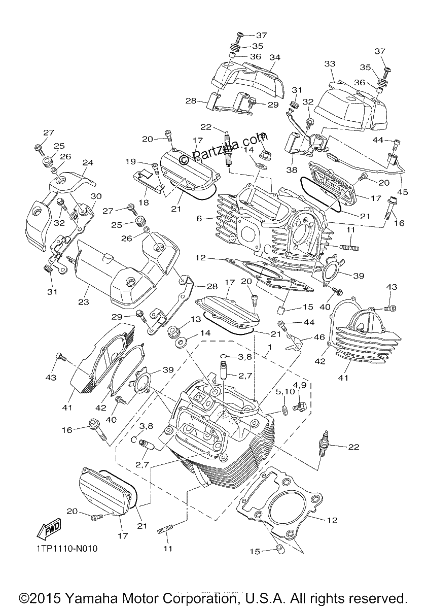 Diagrama de CYLINDER HEAD