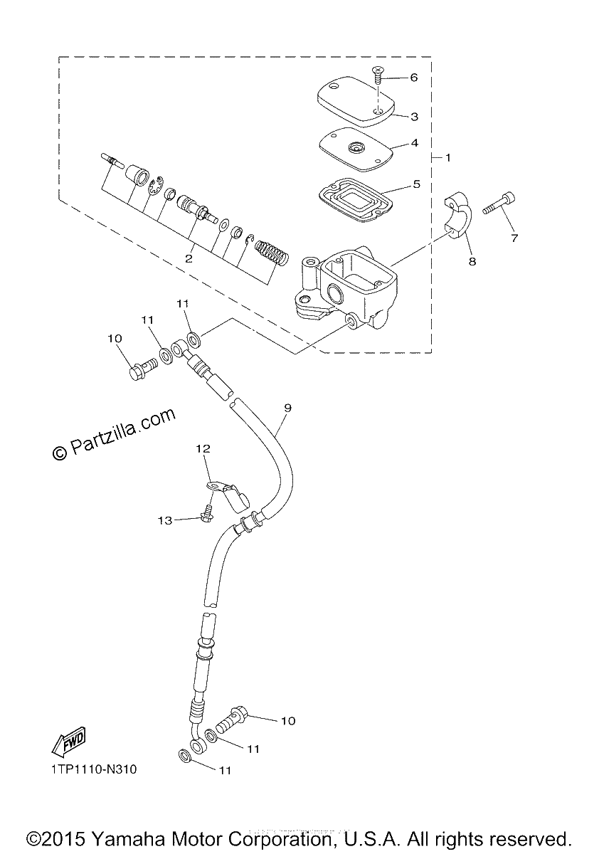 Diagrama de FRONT MASTER CYLINDER