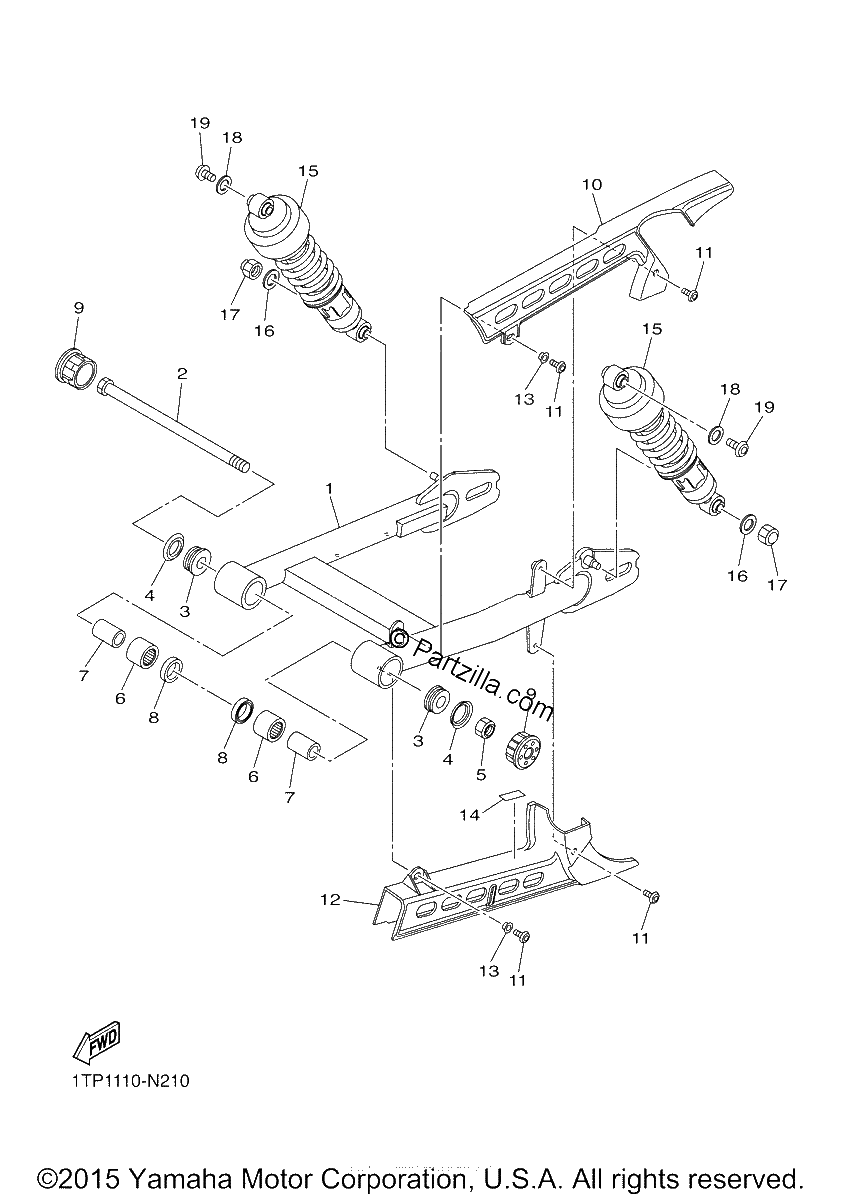 Diagrama de REAR ARM SUSPENSION