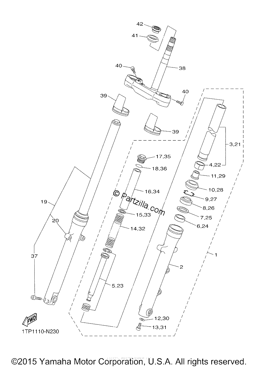 Diagrama de FRONT FORK
