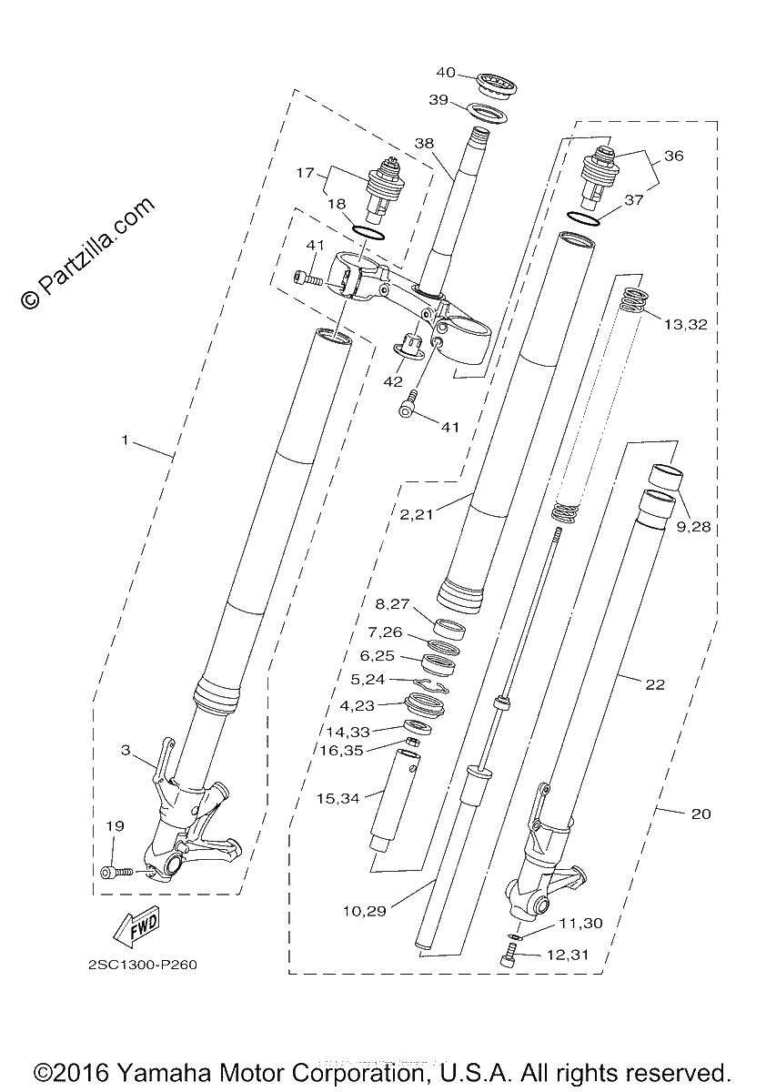 Diagrama de FRONT FORK