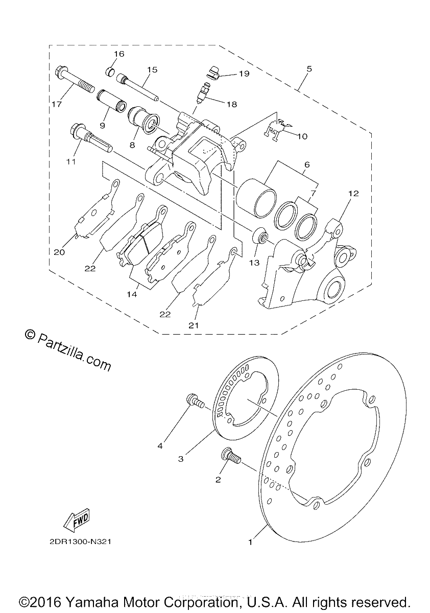Diagrama de REAR BRAKE CALIPER