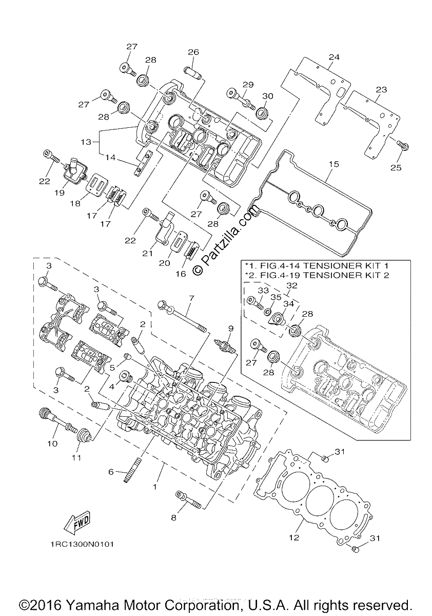 Diagrama de CYLINDER HEAD
