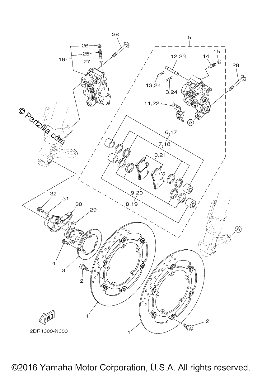 Diagrama de FRONT BRAKE CALIPER