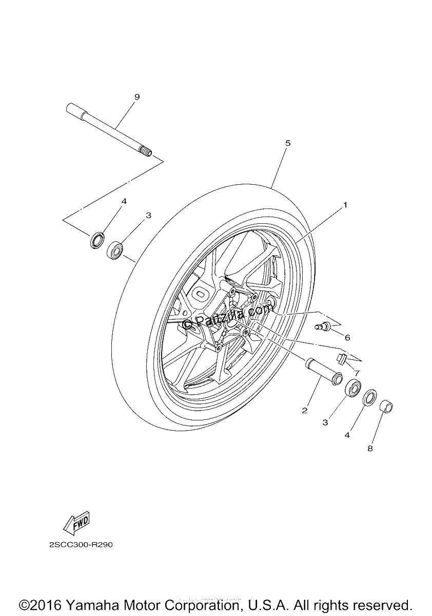 Diagrama de FRONT WHEEL